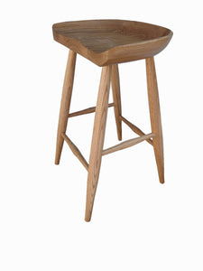 Canadian Red Oak Tractor Seat Bar Stool