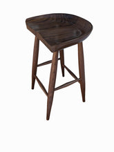Load image into Gallery viewer, Black Walnut Tractor Seat Bar Stool
