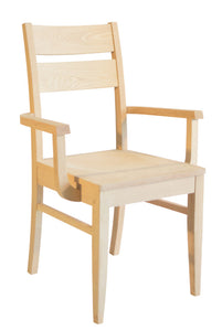 Double Ladder Back Arm Maple Oak Dining Chair Kit