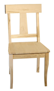 T Back Maple Oak Side Dining Chair