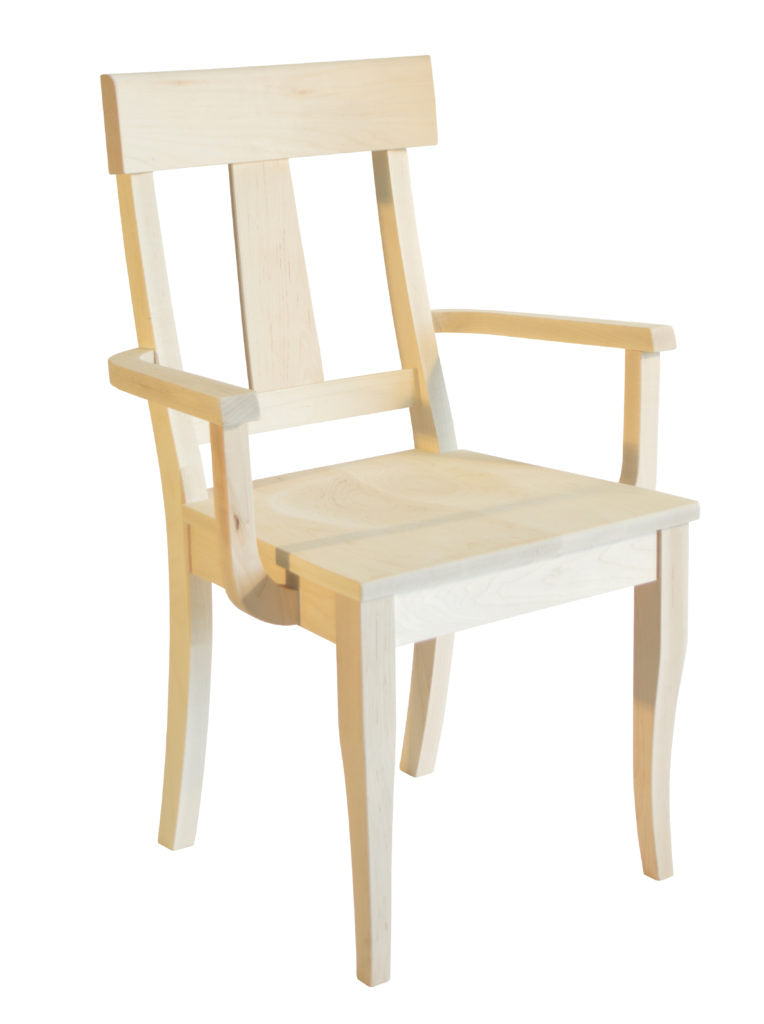 T Back Arm Maple Oak Dining Chair Kit