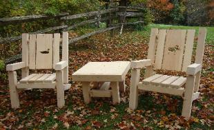 Cedar Log Cut - Out Back Chair Kit