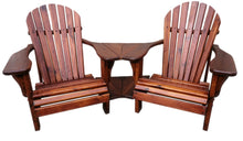 Load image into Gallery viewer, Handcrafted Cedar Corner Double Adirondack/Muskoka Tete-a-Tete Chair