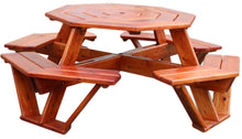 Load image into Gallery viewer, Handcrafted White Cedar Octagon Picnic Table