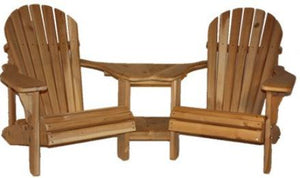 Handcrafted Cedar Corner Double Adirondack/Muskoka Tete-a-Tete Chair
