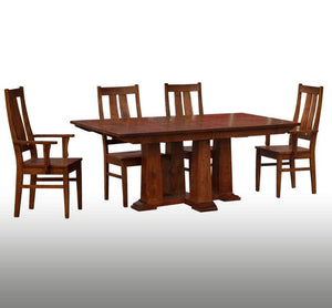 Solid Local Wood Dining Table Set
