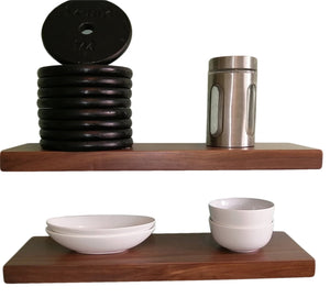 Custom Black Walnut Wall Mounting Kitchen Floating Shelf