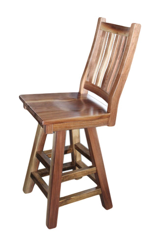 Solid Maple or Oak Swivel Mission Bar Stool Kits
